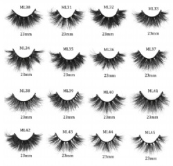 Real Mink Fur Full Volume Eyelashes 5D 25mm Fluffy Lashes Wholesale