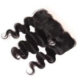 13x4 Transparent Lace Frontal Closure Free Part Body Wave Virgin Hair Ear to Ear Frontal